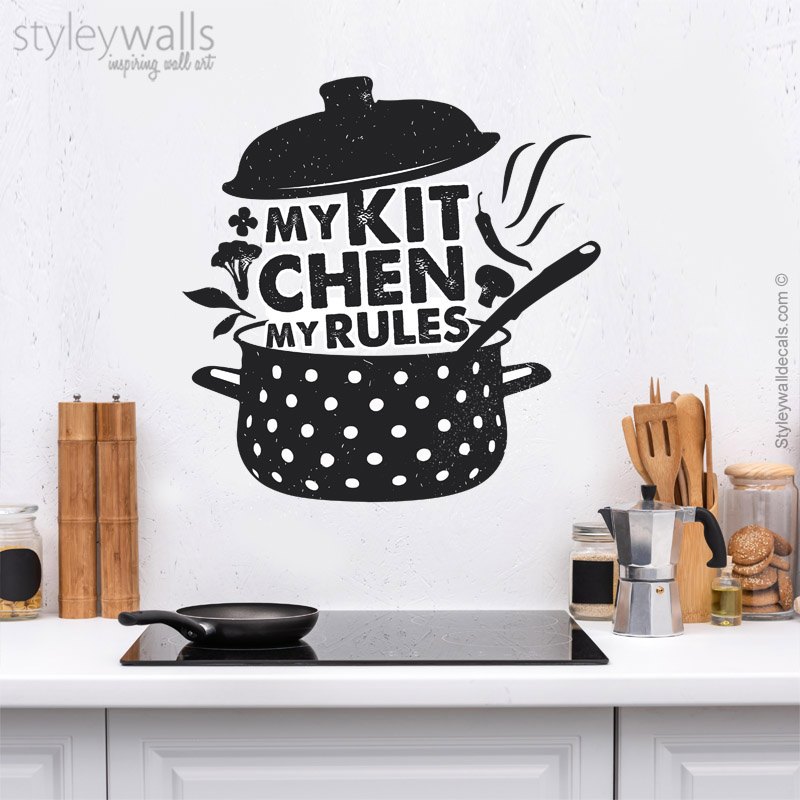 מדבקת קיר My Kitchen My Rules