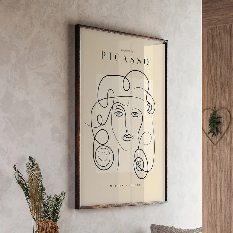 תמונת קיר בסגנון פיקאסו – פורטרט נשי אבסטרקטי