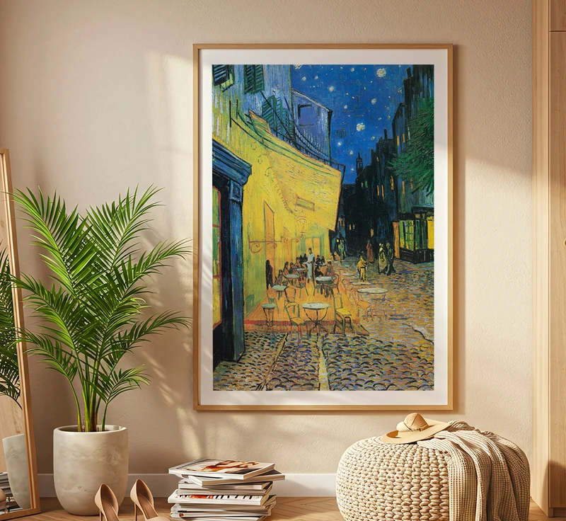 תמונת קיר אמנותית – Café Terrace at Night מאת וינסנט ואן גוך