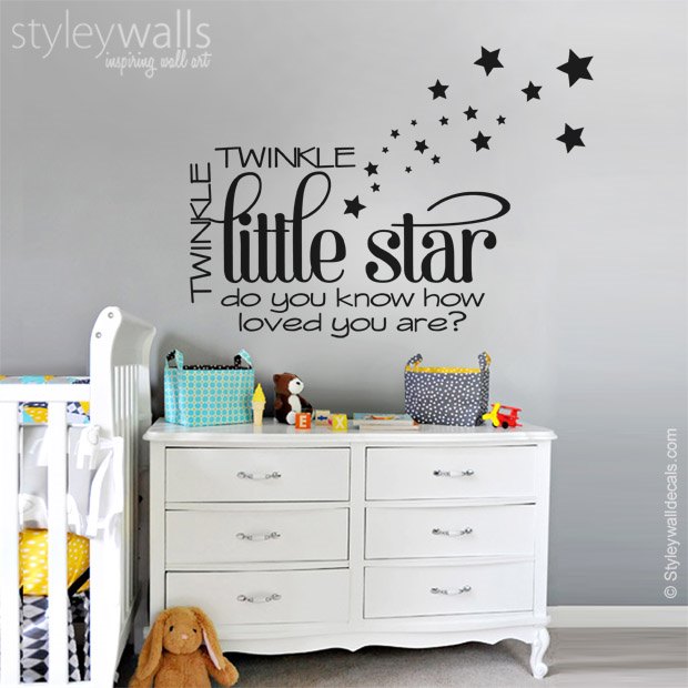 מדבקת קיר נצנץ נצנץ כוכב קטן Twinkle twinkle little star