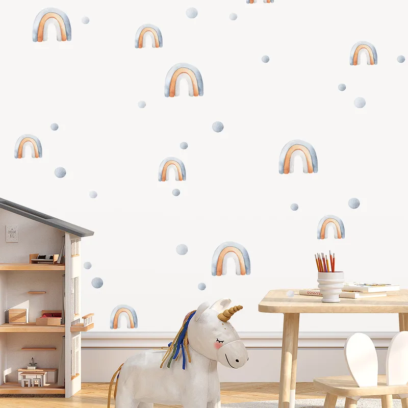 מדבקות קיר קשתות ועיגולים – לעיצוב חדר ילדים