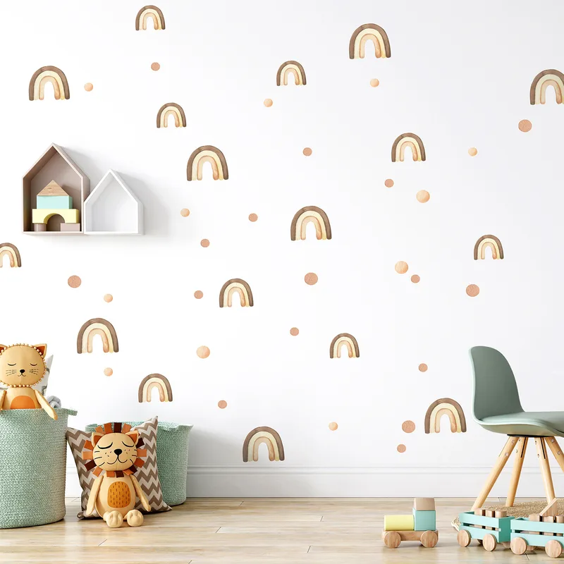 מדבקות קיר קשתות בעיצוב סקנדינבי בוהו