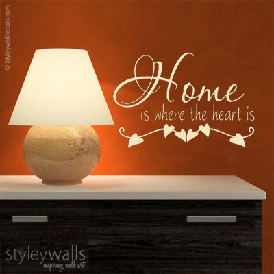 מדבקות קיר Home where the heart is