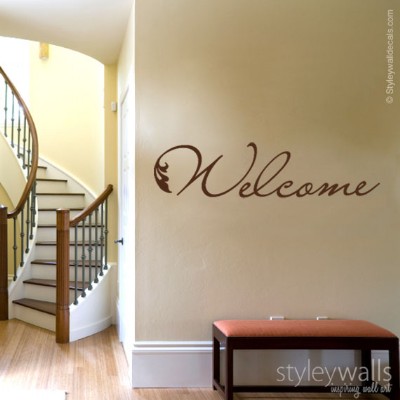 מדבקת קיר כניסת בית Welcome