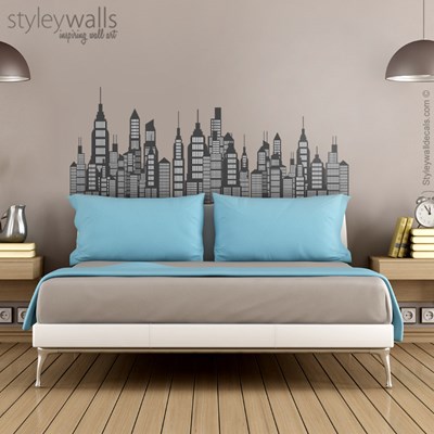 סקיילין קו הרקיעה Skyline מדבקת קיר