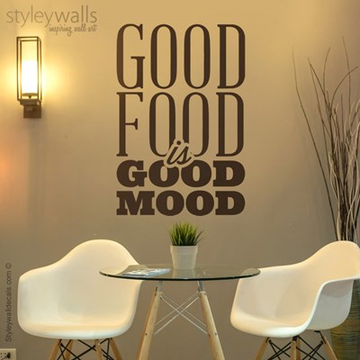 מדבקת קיר Good Food Good Mood