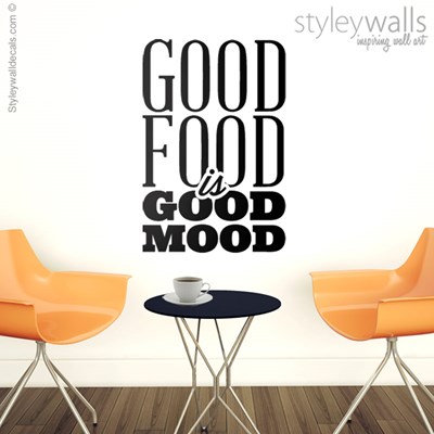 מדבקת קיר Good Food Good Mood
