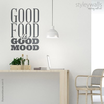 מדבקת קיר Good Food Good Mood
