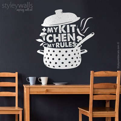 מדבקת קיר My Kitchen My Rules