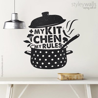 מדבקת קיר My Kitchen My Rules