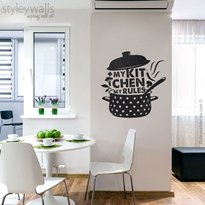 מדבקת קיר My Kitchen My Rules