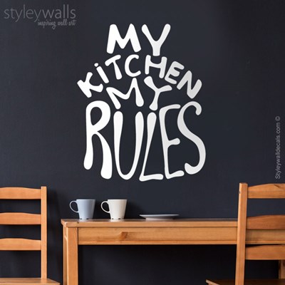 מדבקת קיר למטבח My Rules