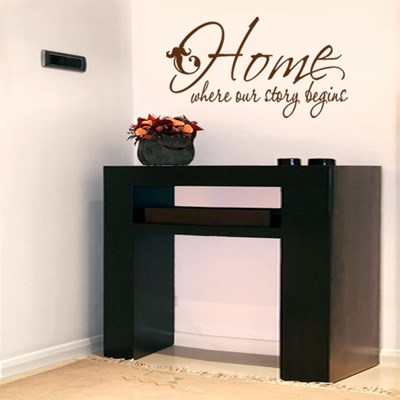 מדבקות קיר Home where our story begins