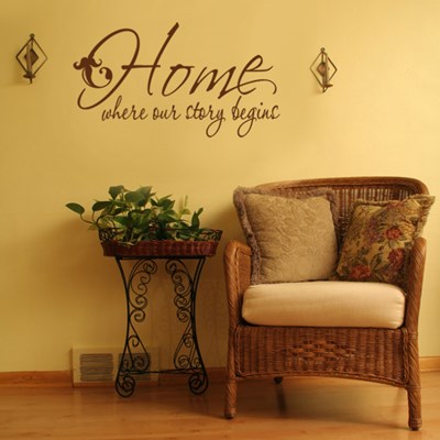 מדבקות קיר Home where our story begins