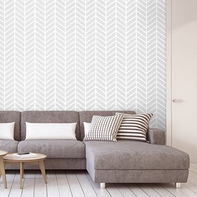 טפט לקיר Herringbone מודרני אפור