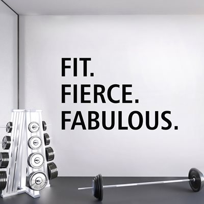 מדבקת קיר Fit Fierce Fabulous