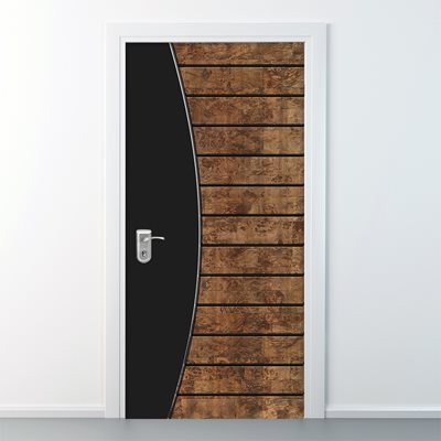 טפט לדלת WOOD 102 שחור
