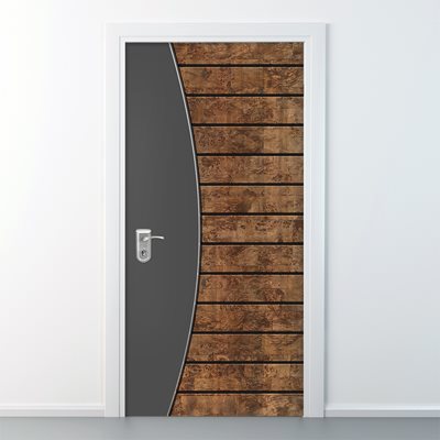 טפט לדלת WOOD 104 אפור כהה