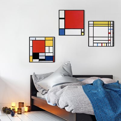 Piet Mondrian סט של 3 הדפסים