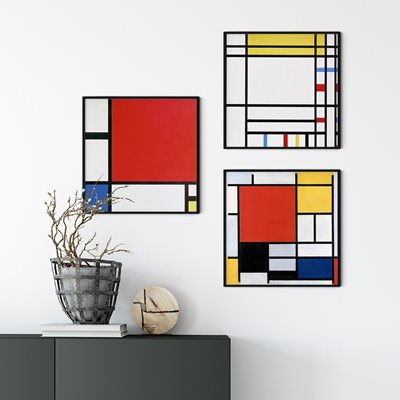 Piet Mondrian סט של 3 הדפסים