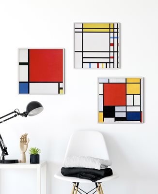 Piet Mondrian סט של 3 הדפסים