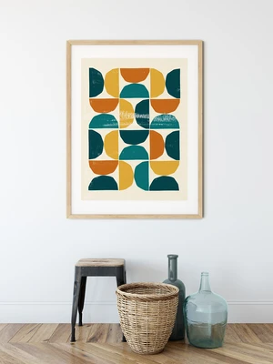 תמונת קיר גאומטרי – עיצוב אבסטרקטי בסגנון מודרני