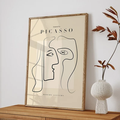 תמונת אמנות מינימליסטית – פרצופים משתלבים