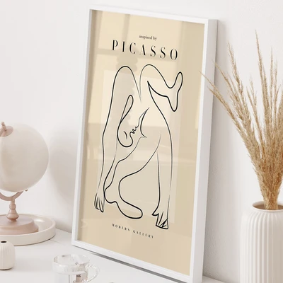 תמונה אמנותית – תנוחת גוף חופשית בהשראת פיקאסו