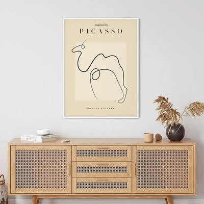 פוסטר אמנותי – ציור קו מינימליסטי של גמל