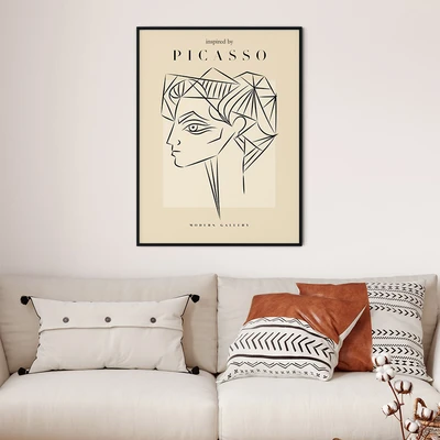 תמונה לבית – קווי מתאר אמנותיים בסגנון פיקאסו