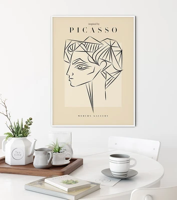 תמונה לבית – קווי מתאר אמנותיים בסגנון פיקאסו