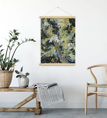 תמונת קיר לבית – ענפי עצי שיטה פורחים של ואן גוך