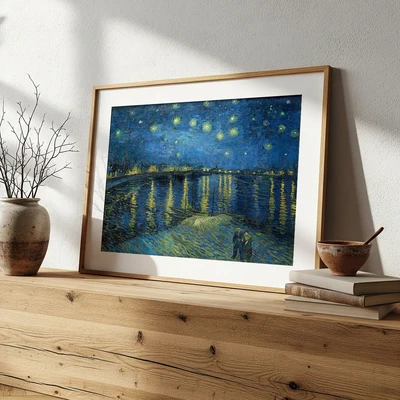 תמונת קיר ליל כוכבים מעל הרון – ואן גוך