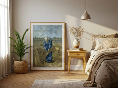 תמונה לקיר של ואן גוך – חקלאית בשדה חיטה