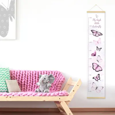 מד גובה פרפרים לחדרי ילדים