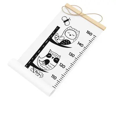 מד גובה קנבס לחדר ילדים – ינשופים