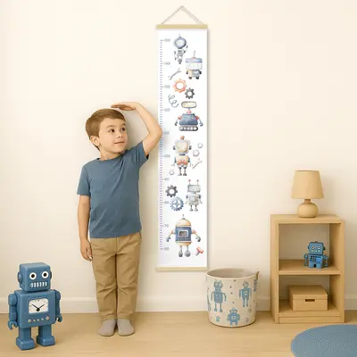 מד גובה לילדים- רובוטים