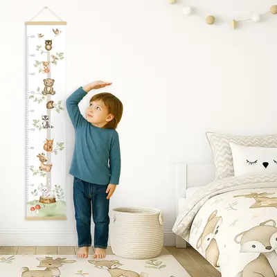 מד גובה לילדים חיות היער– מד גובה מעוצב