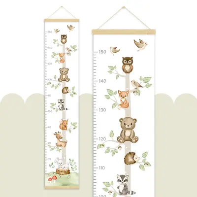 מד גובה לילדים חיות היער– מד גובה מעוצב