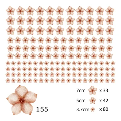 מדבקות קיר פרחי בוהו שיק בעיצוב פסטלי רך לחדרי בנות