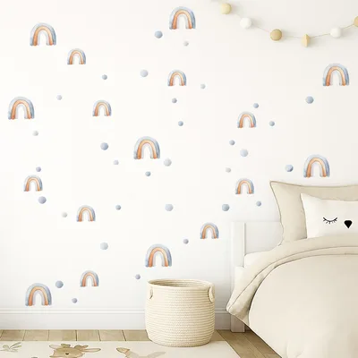 מדבקות קיר קשתות ועיגולים – לעיצוב חדר ילדים