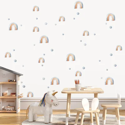 מדבקות קיר קשתות ועיגולים – לעיצוב חדר ילדים