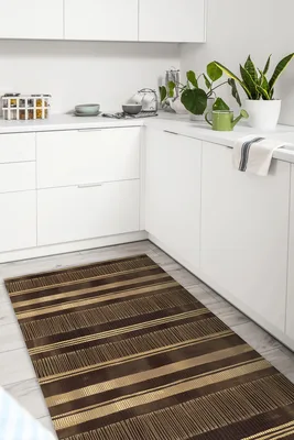 שטיח PVC למטבח - אוטנטי חום