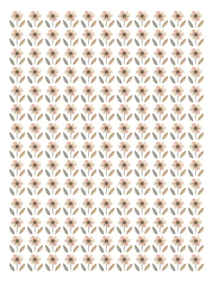 מדבקות קיר פרחי בוהו – פרחים קטנים לעיצוב קיר