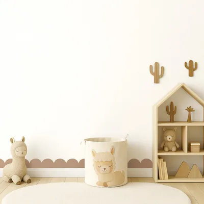 מדבקת בורדר מסולסל סקאלופ לחדר ילדים