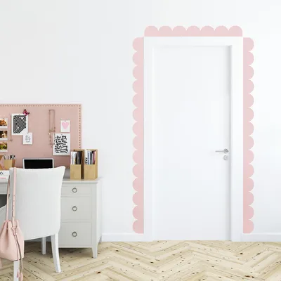 מדבקת בורדר מסולסל סקאלופ לחדר ילדים