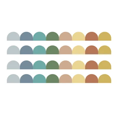 מדבקת קיר בורדר מסולסל צבעוני לעיצוב חדר ילדים