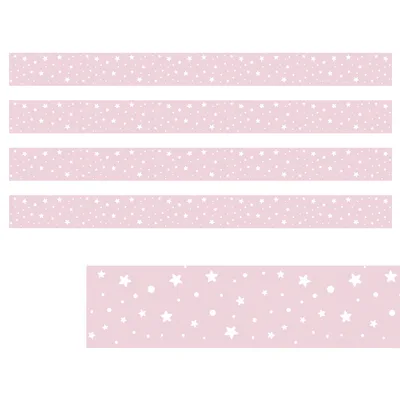 מדבקת בורדר עם כוכבים בורוד