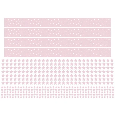 מדבקות קיר כוכבים עם בורדר בורוד