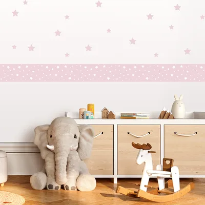 מדבקות קיר כוכבים עם בורדר בורוד